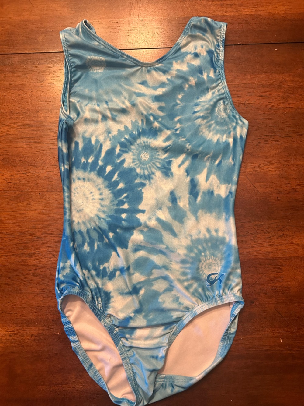 GK Blue Tie-Dye One-Piece Leotard